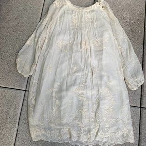 Zara Girls Embroidered Flower Dress